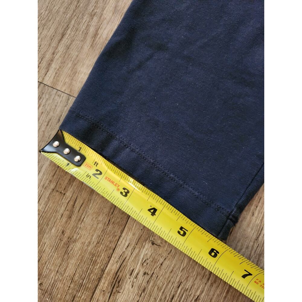J JILL Size L Pima Cotton Capri Leggings Stretch Pants Navy Pull On - Picture 8 of 8